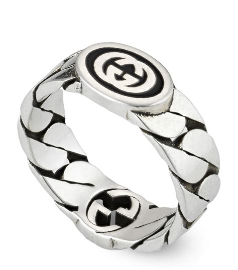 gucci silver interlocking g ring|Gucci Interlocking G Silver Ring .